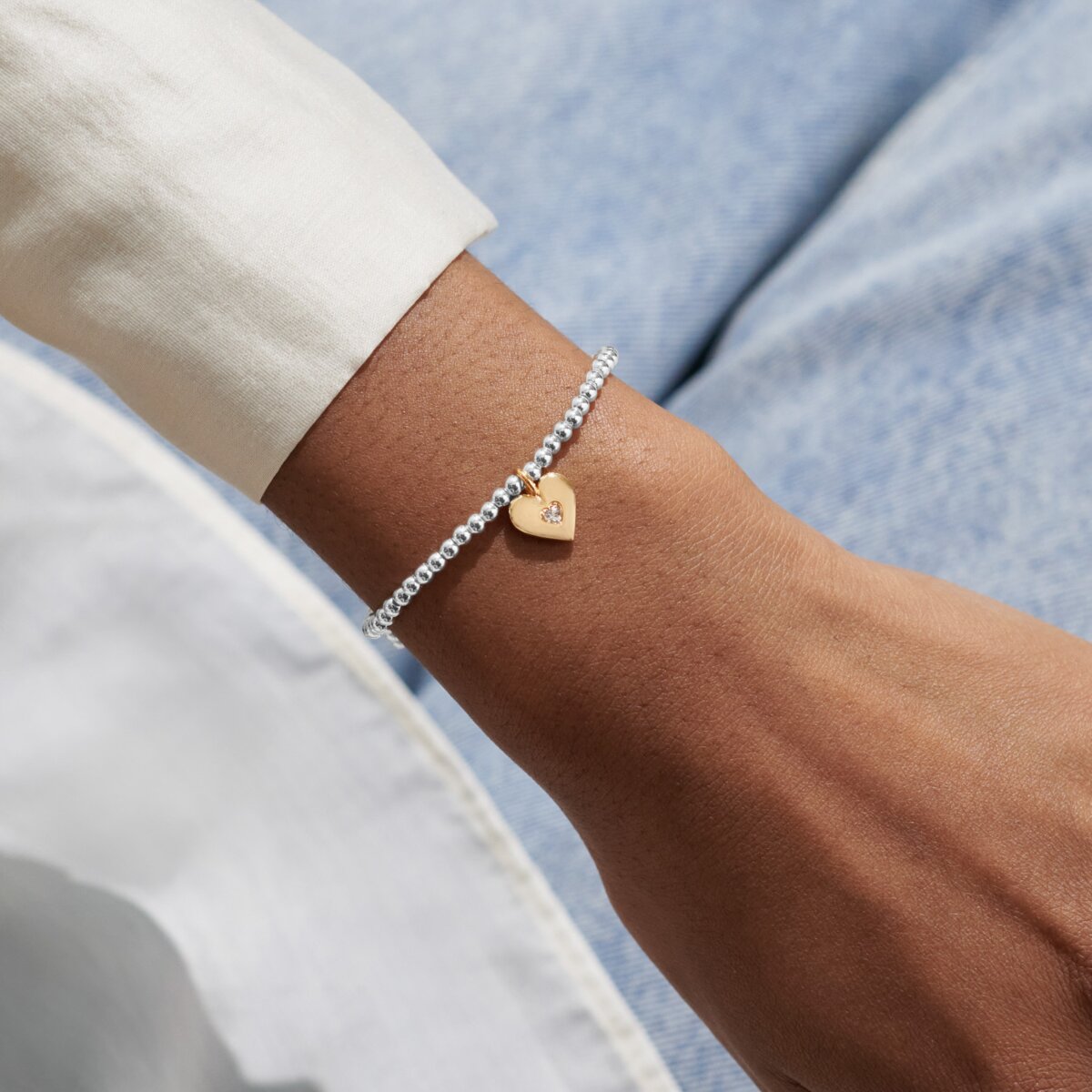 A Little 'Love You With All My Heart' Silver Plated Bracelet