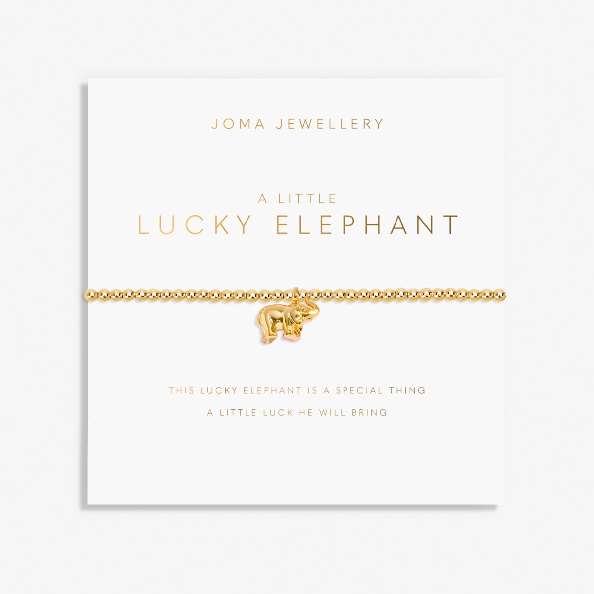 A Little 'Lucky Elephant' Gold Plated Bracelet