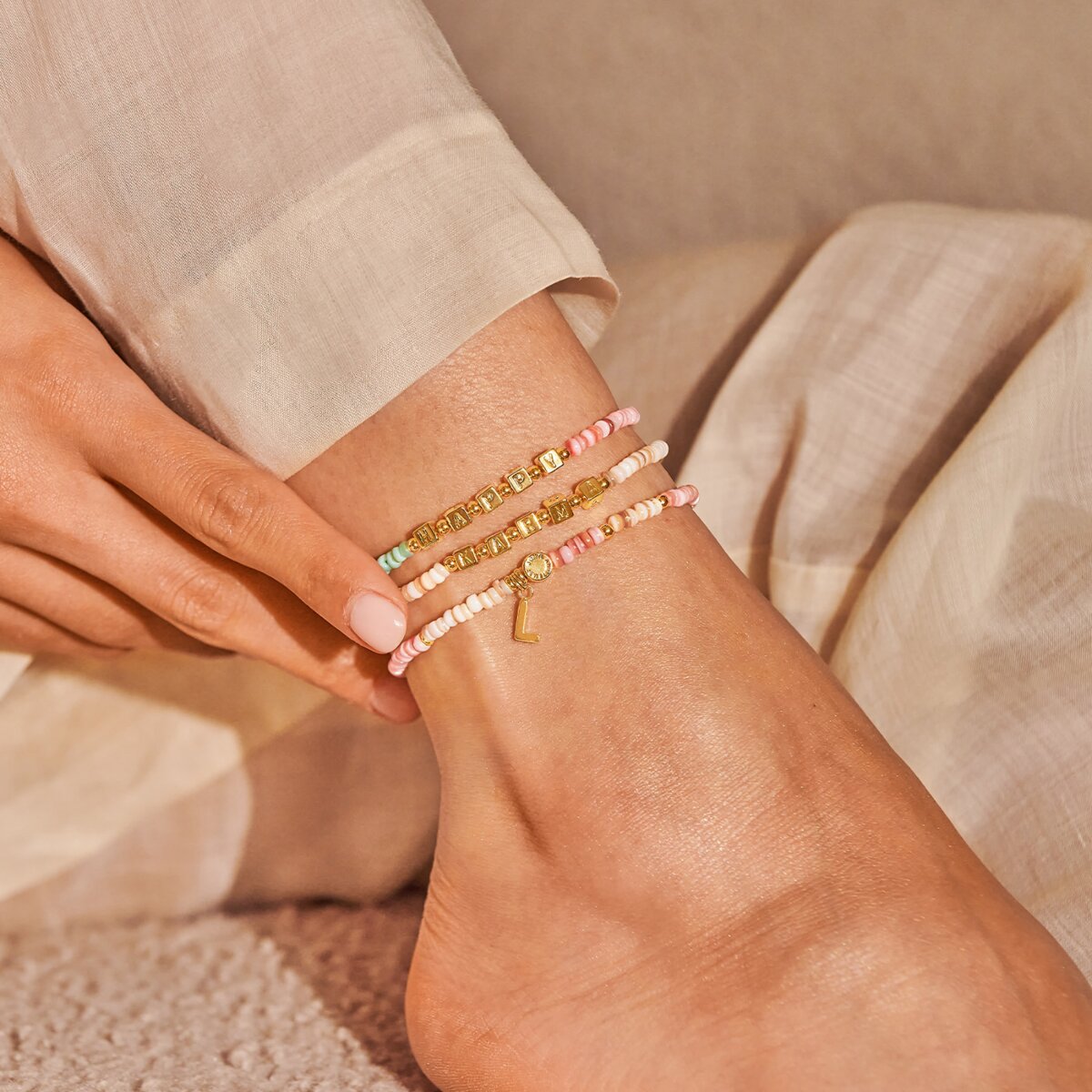 Happy Little Moments 'Good Karma' Gold Plated Anklet
