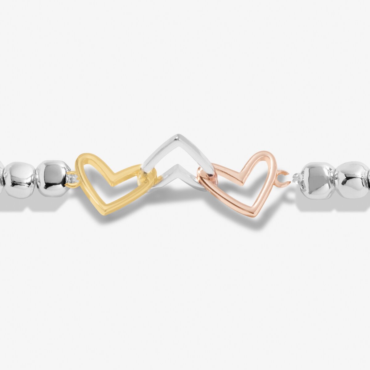 Forever Yours 'Friendship Laughter Happiness' Trio In Silver, Gold & RG Plated Bracelet