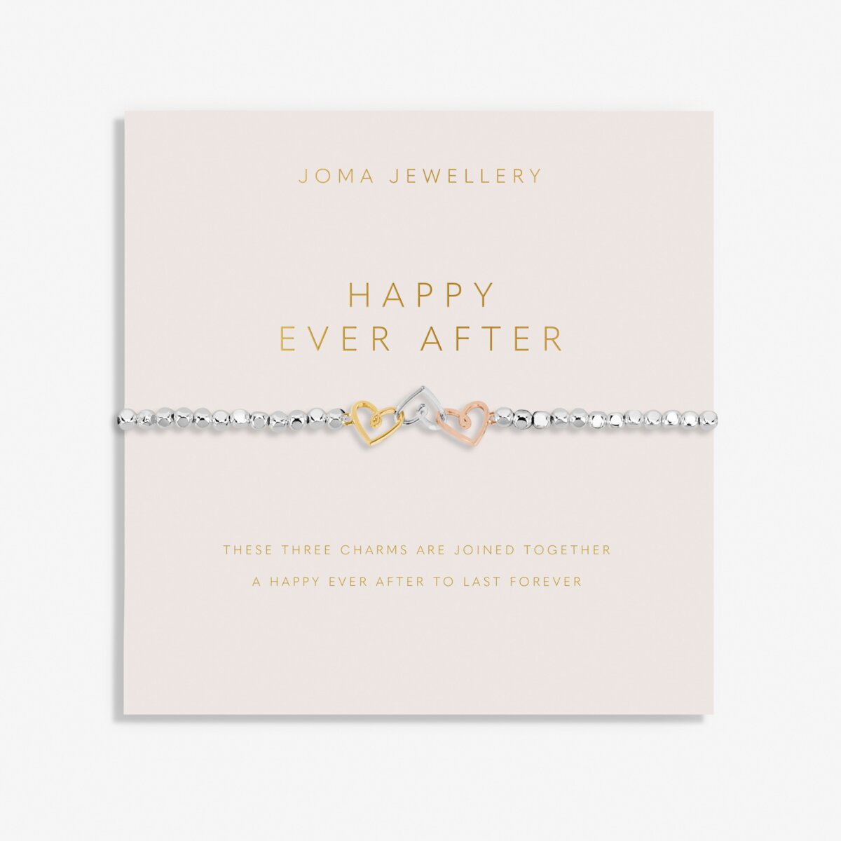 Forever Yours 'Happy Ever After' Trio In Silver, Gold & RG Plated Bracelet