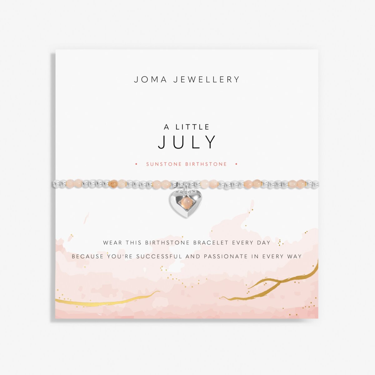 Birthstone A Little 'July' Silver Plated Bracelet