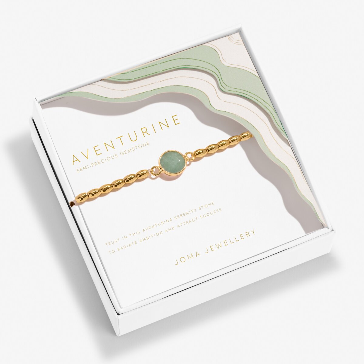 Serenity Stones Aventurine Gold Plated Bracelet