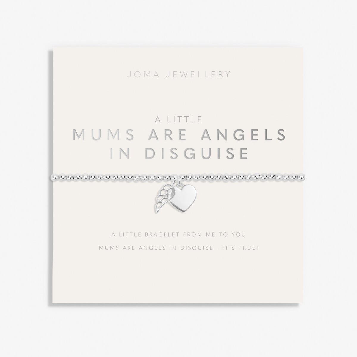Mother's Day A Little 'Mums Are Angels In Disguise' Silver Plated Bracelet