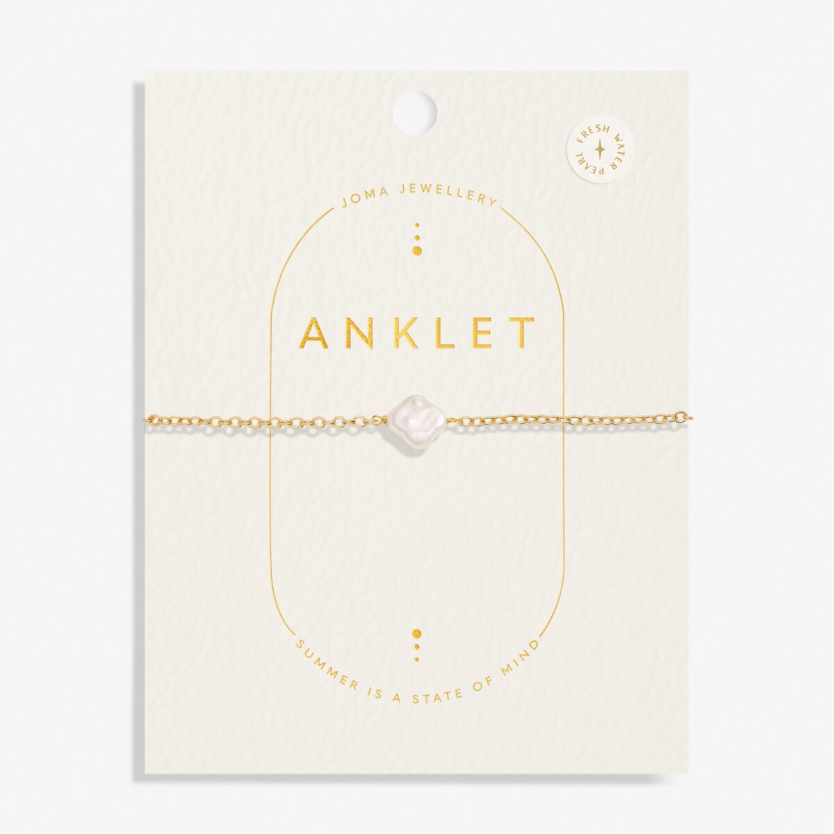 Pearl Clover Gold Plated Anklet