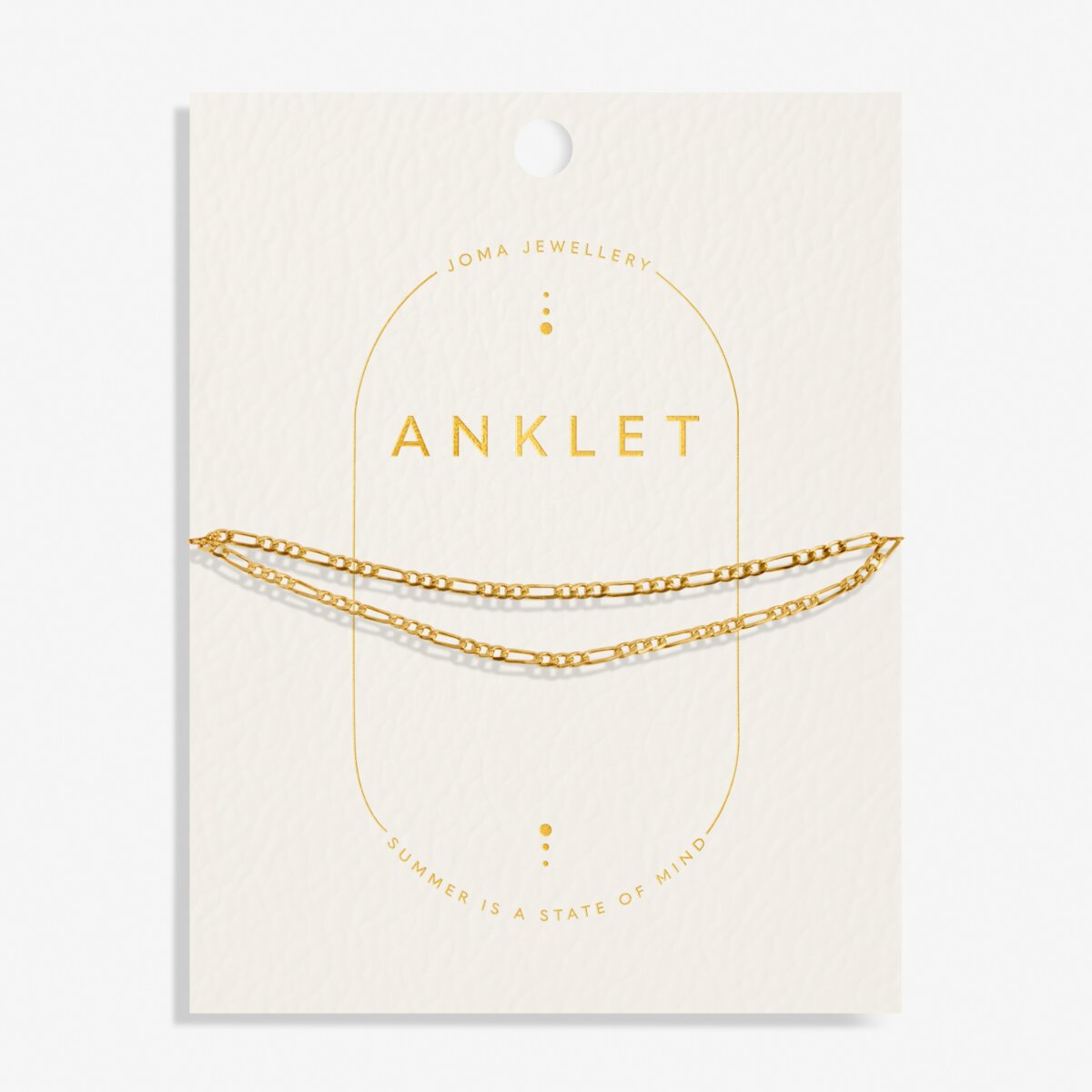 Double Figaro Gold Plated Anklet