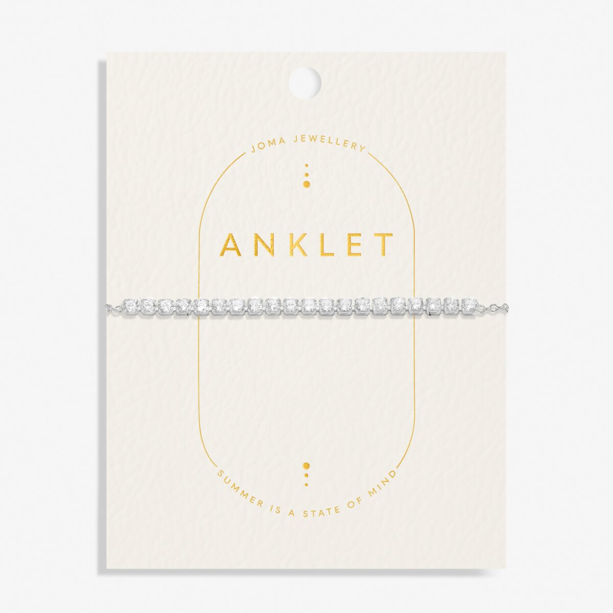 Silver Plated Tennis Anklet