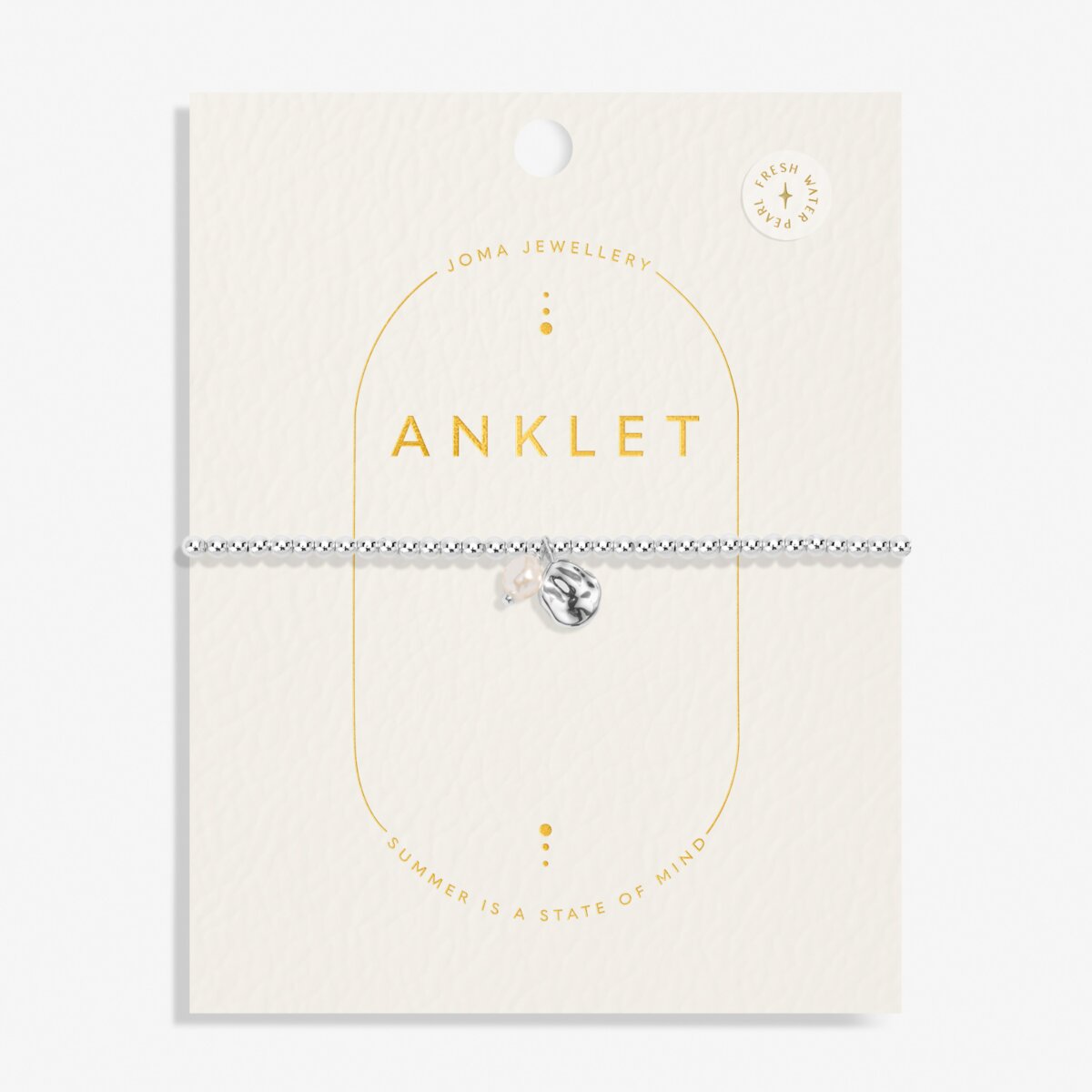 Pearl Silver Plated Anklet