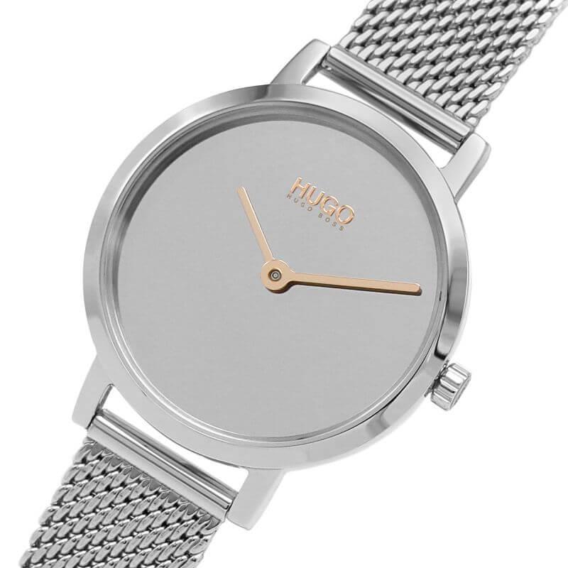 CHERISH Silver Dial & Mesh Bracelet Strap Womens Watch