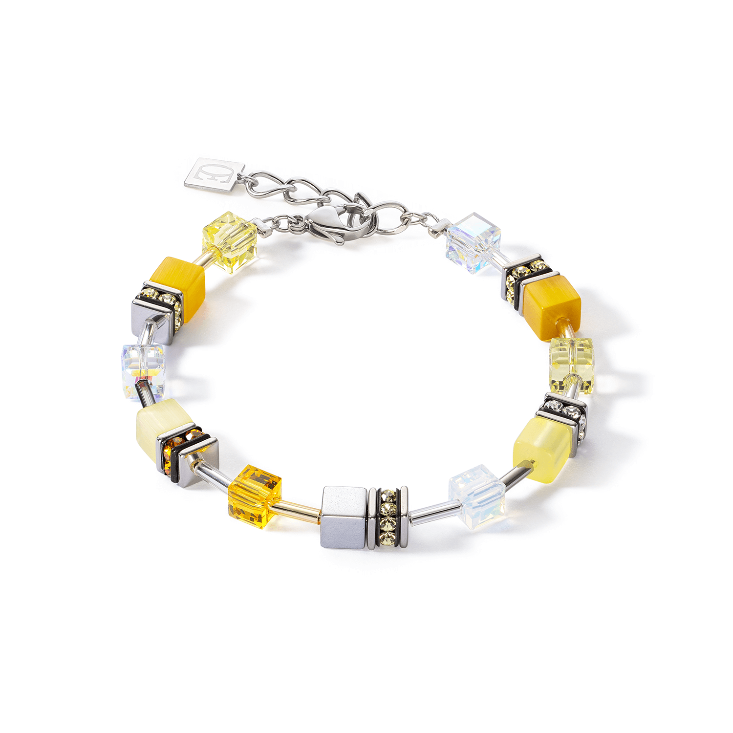 GeoCUBE Iconic Joyful Yellow Colour Bracelet