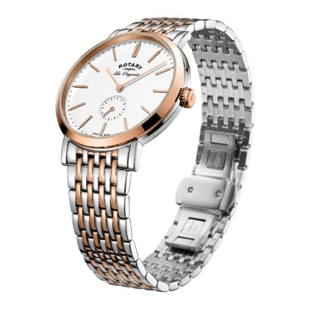 Les Originales Chrome and Rose Gold Bracelet Watch