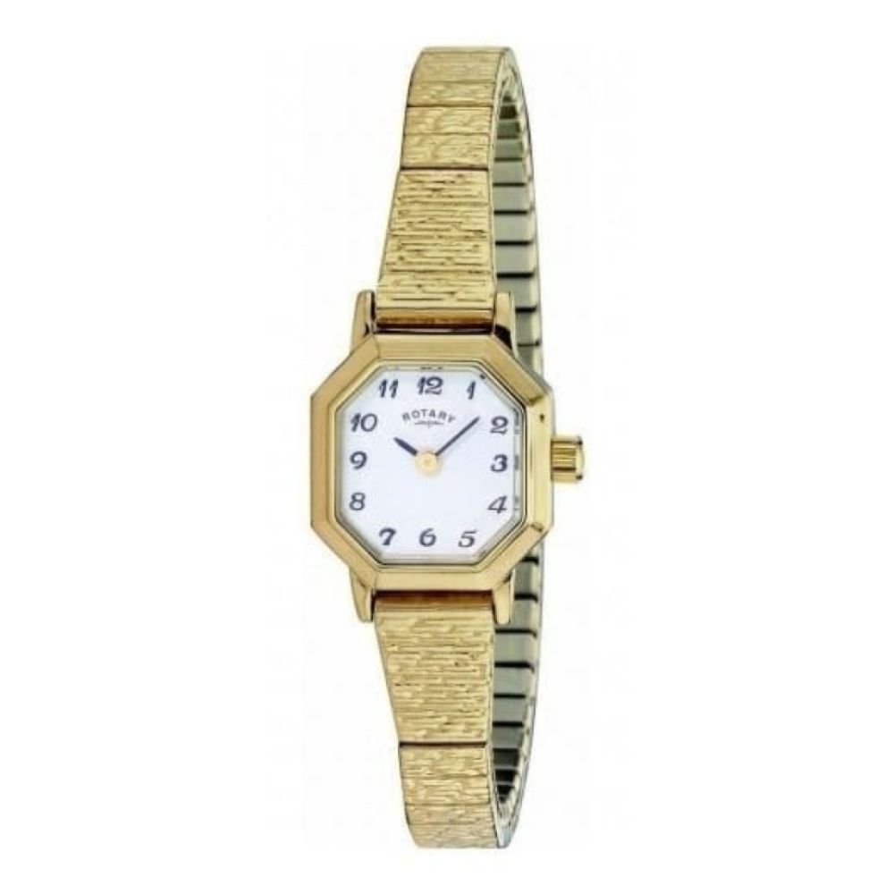 Expandable Gold Plated Steel Ladies Watch