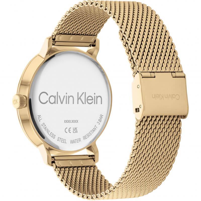 Modern Sunray Black Dial Gold Plated Mesh Bracelet Strap Gents Watch