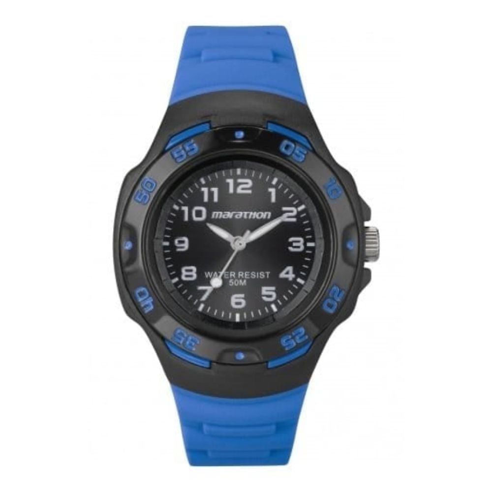 Ladies Blue Marathon Rubber Strap Watch