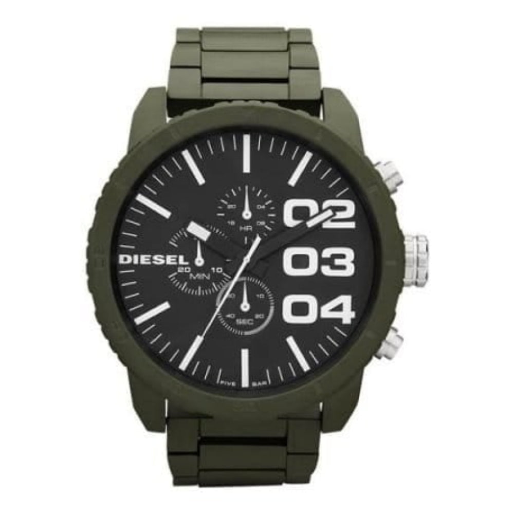 Men's Green Chronograph Stainless Steel Watch