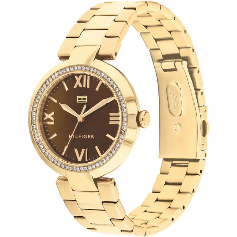 Alice Gold Plated Strap With Brown Dial Watch