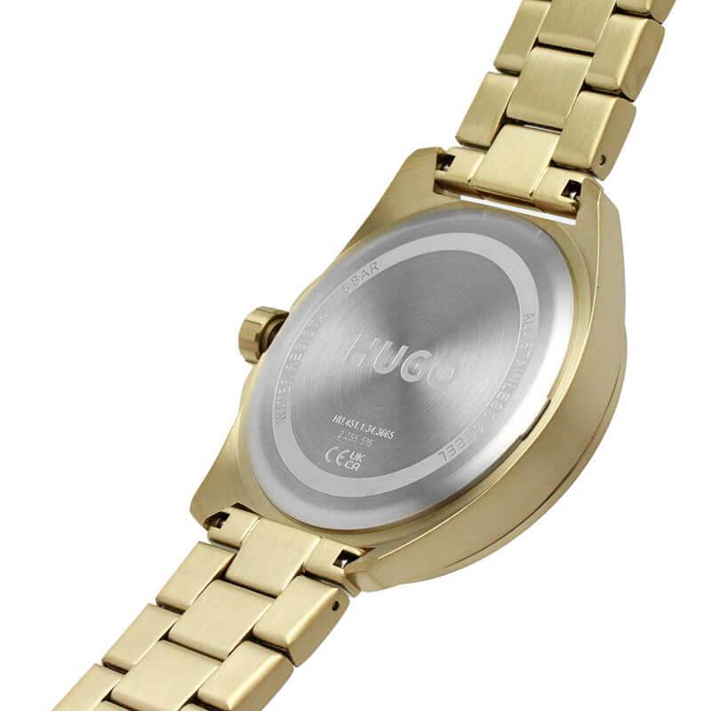 EXPOSE Gold Dial Gold Plated Bracelet Strap Gents Watch