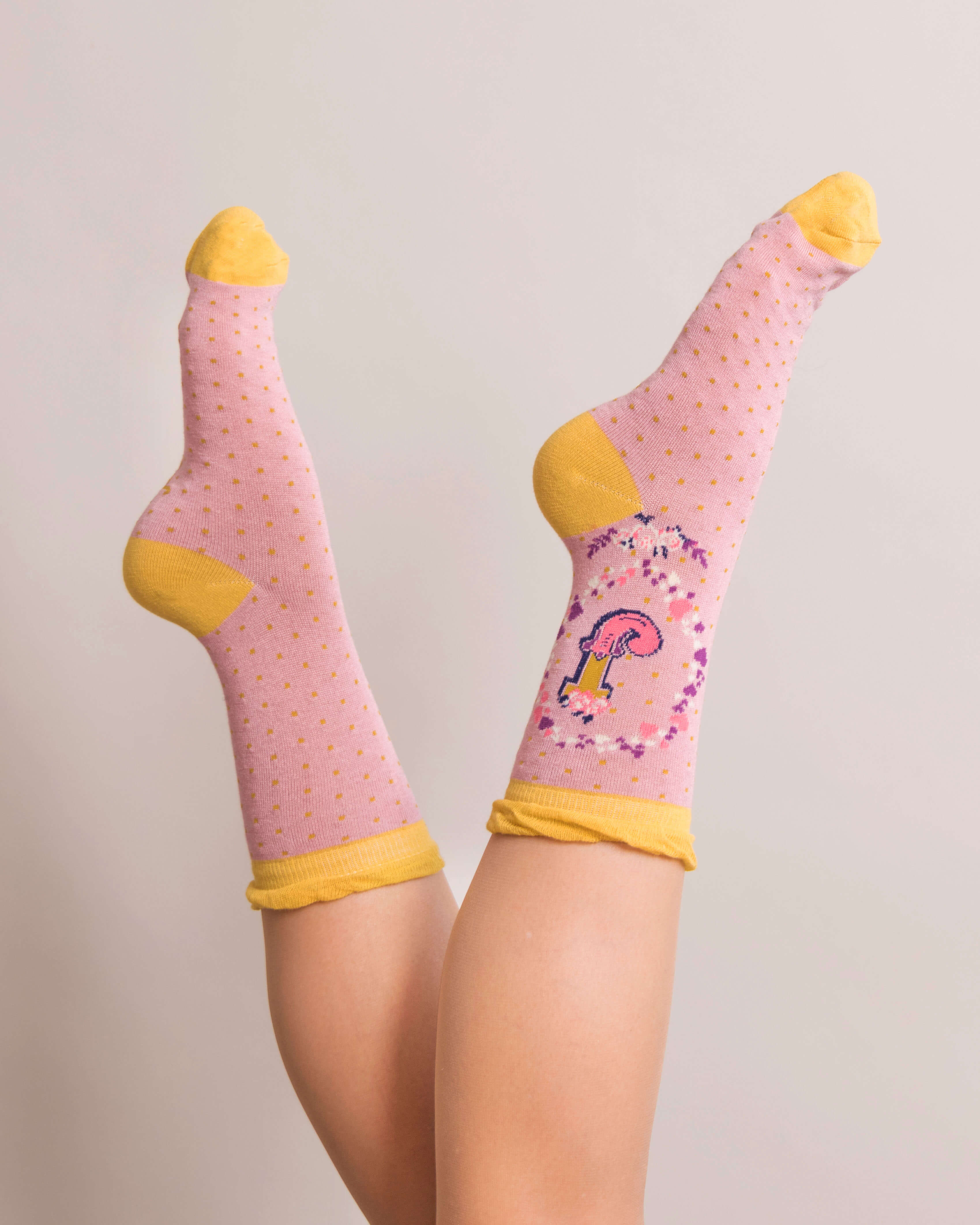 A-Z Ankle Socks - Letter J