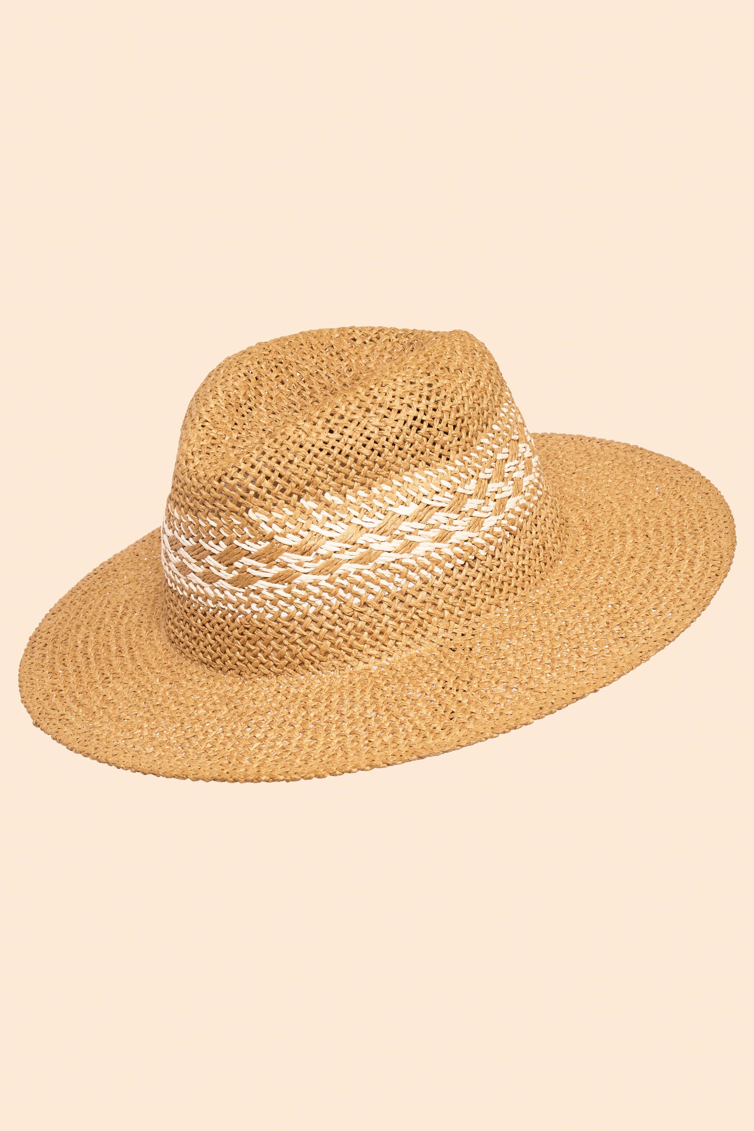 Amara Natural With Cream Weave Hat