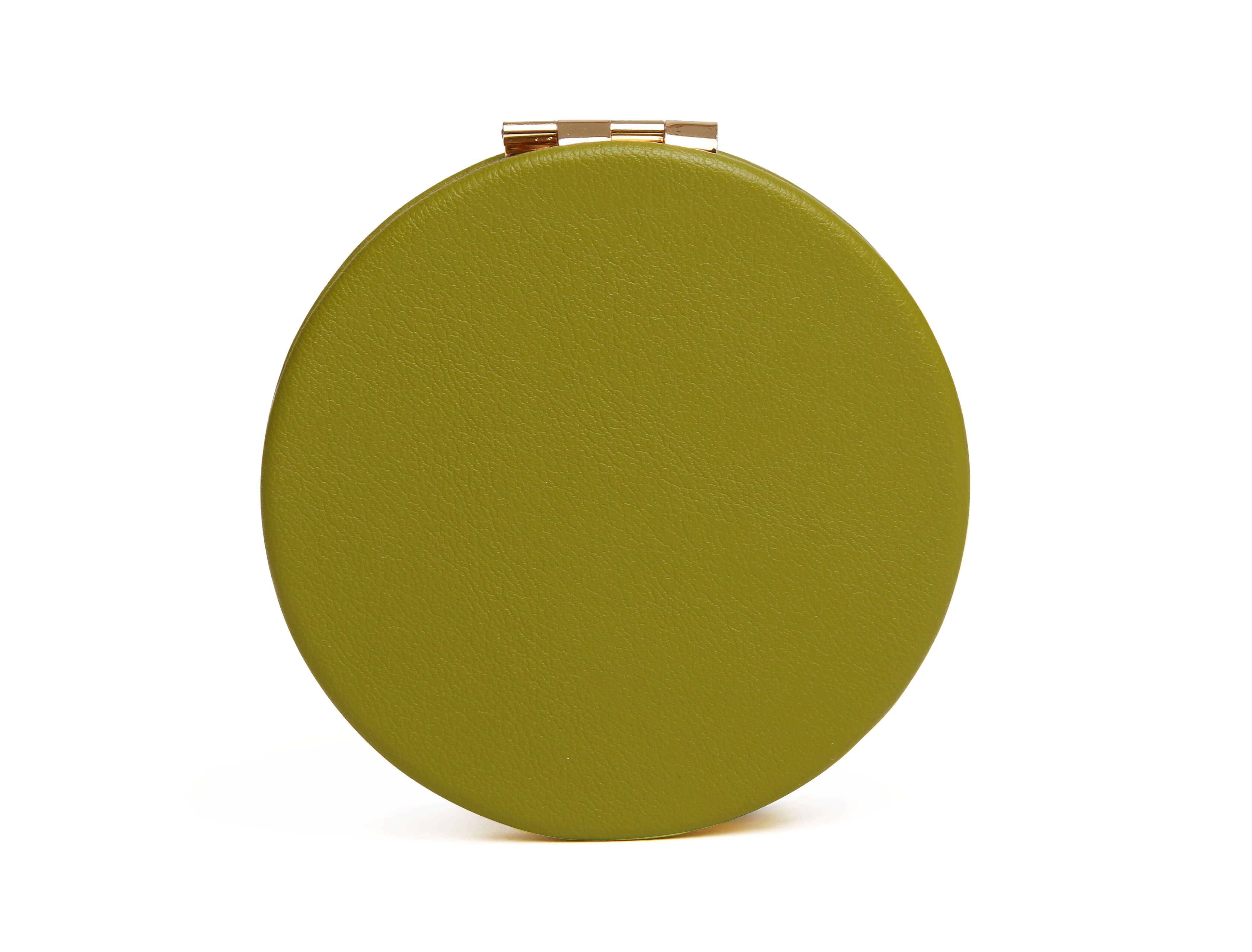 Lime Round Mirror Compact