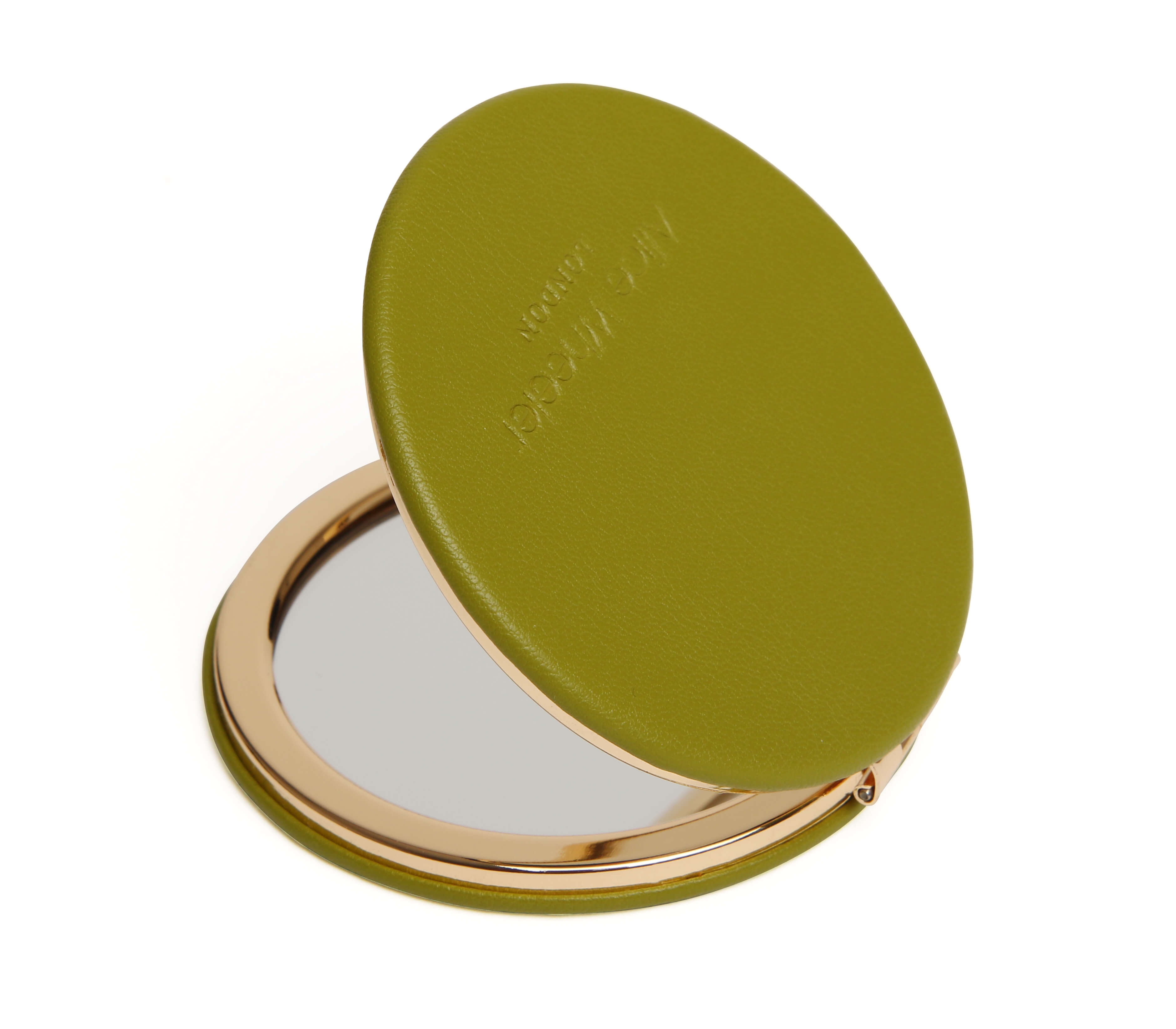 Lime Round Mirror Compact