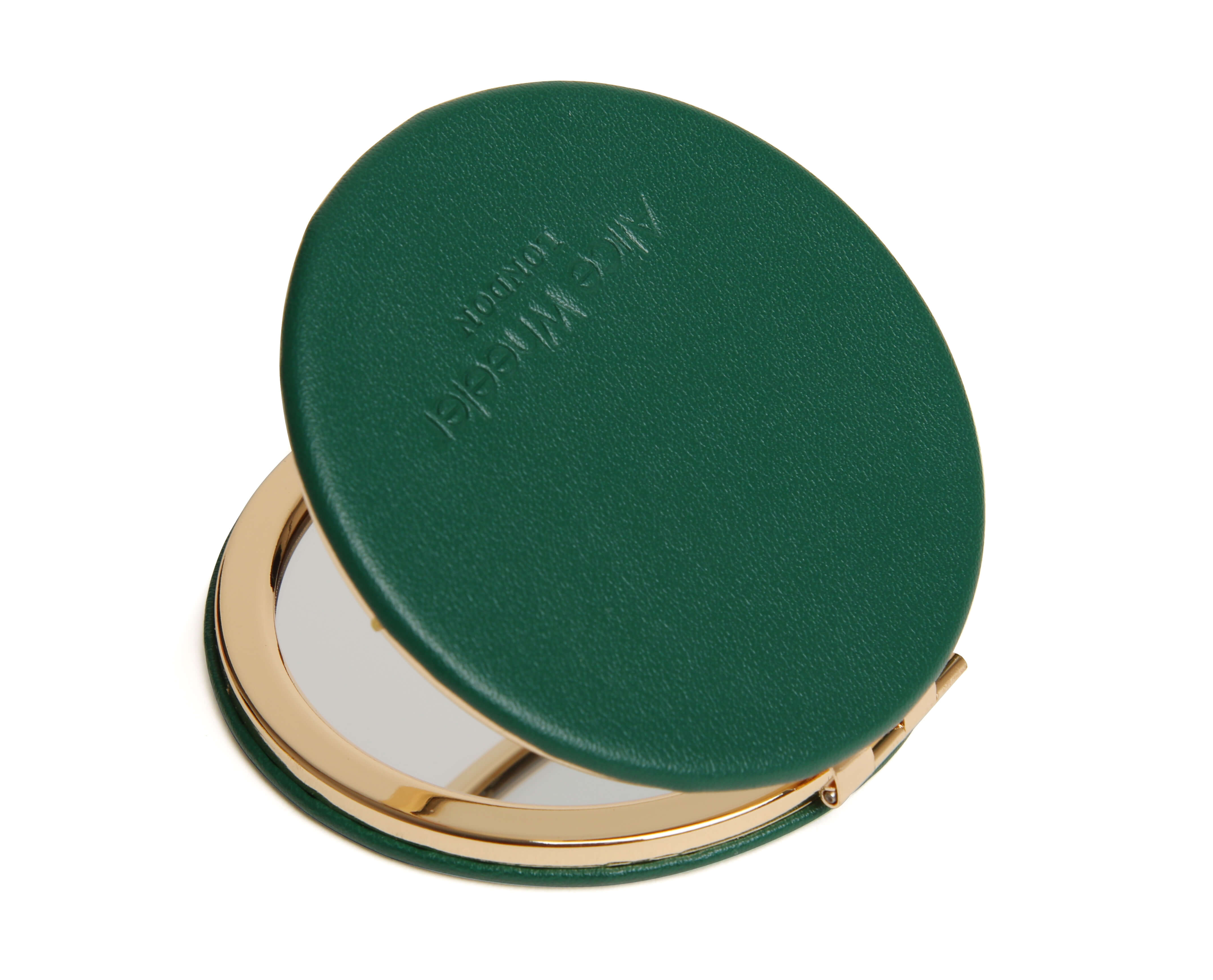 Teal Round Mirror Compact