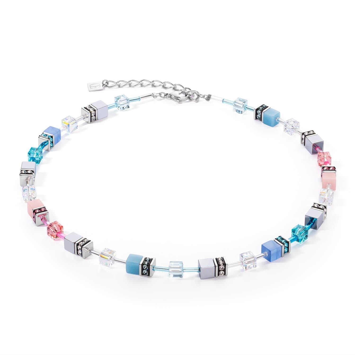 GeoCUBE Iconic Necklace In Blue-Rose