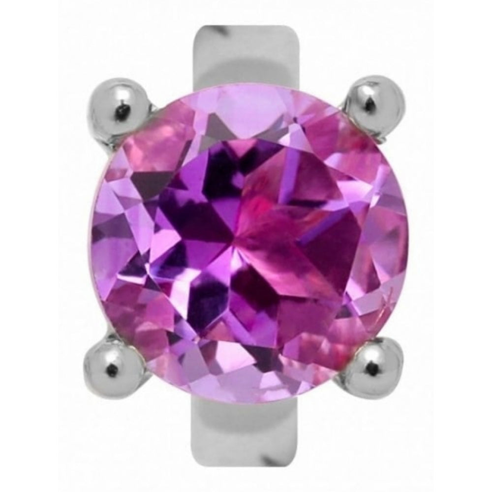 Sterling Silver Pink Crystal Charm