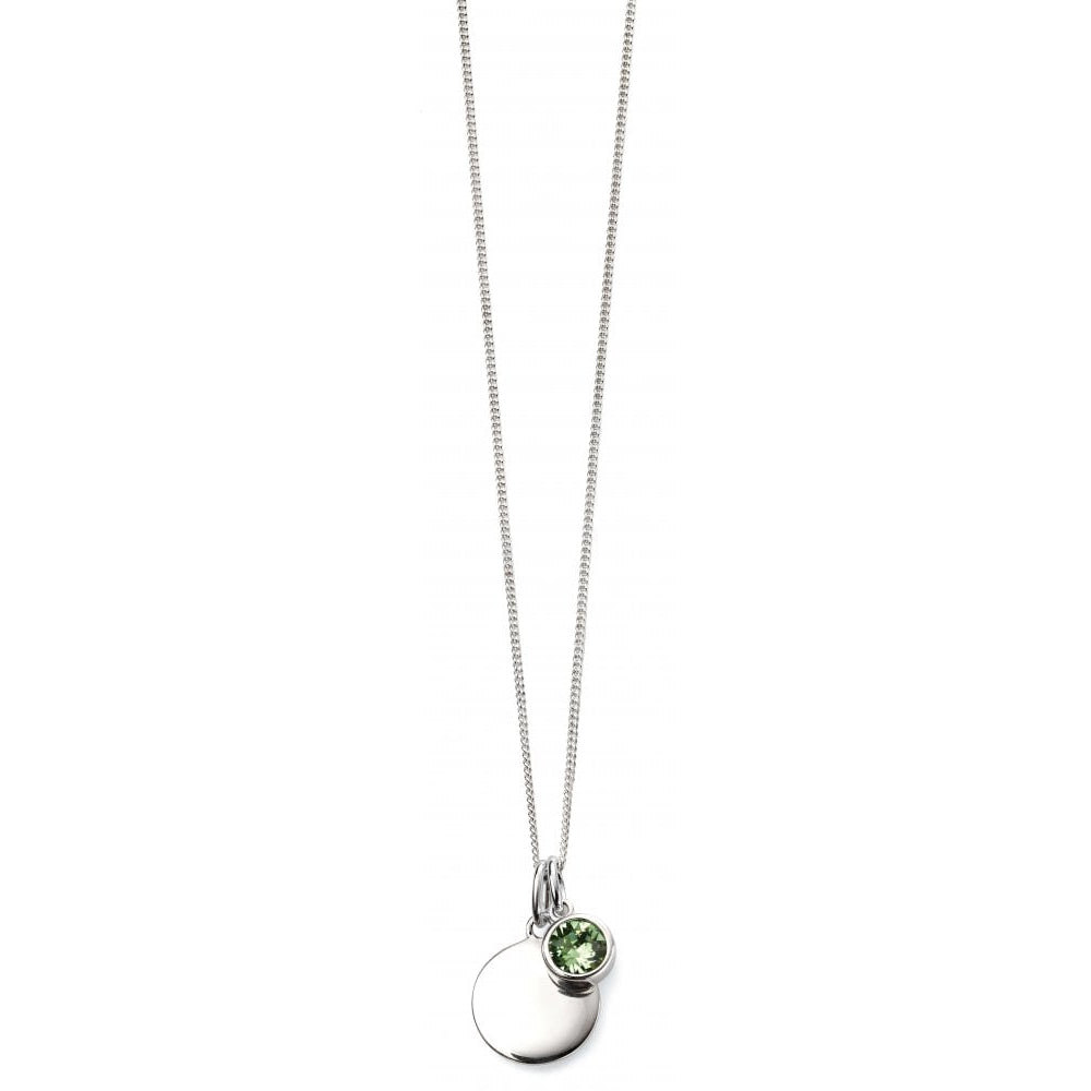 Aug Birth Stone Sterling Silver Pendant