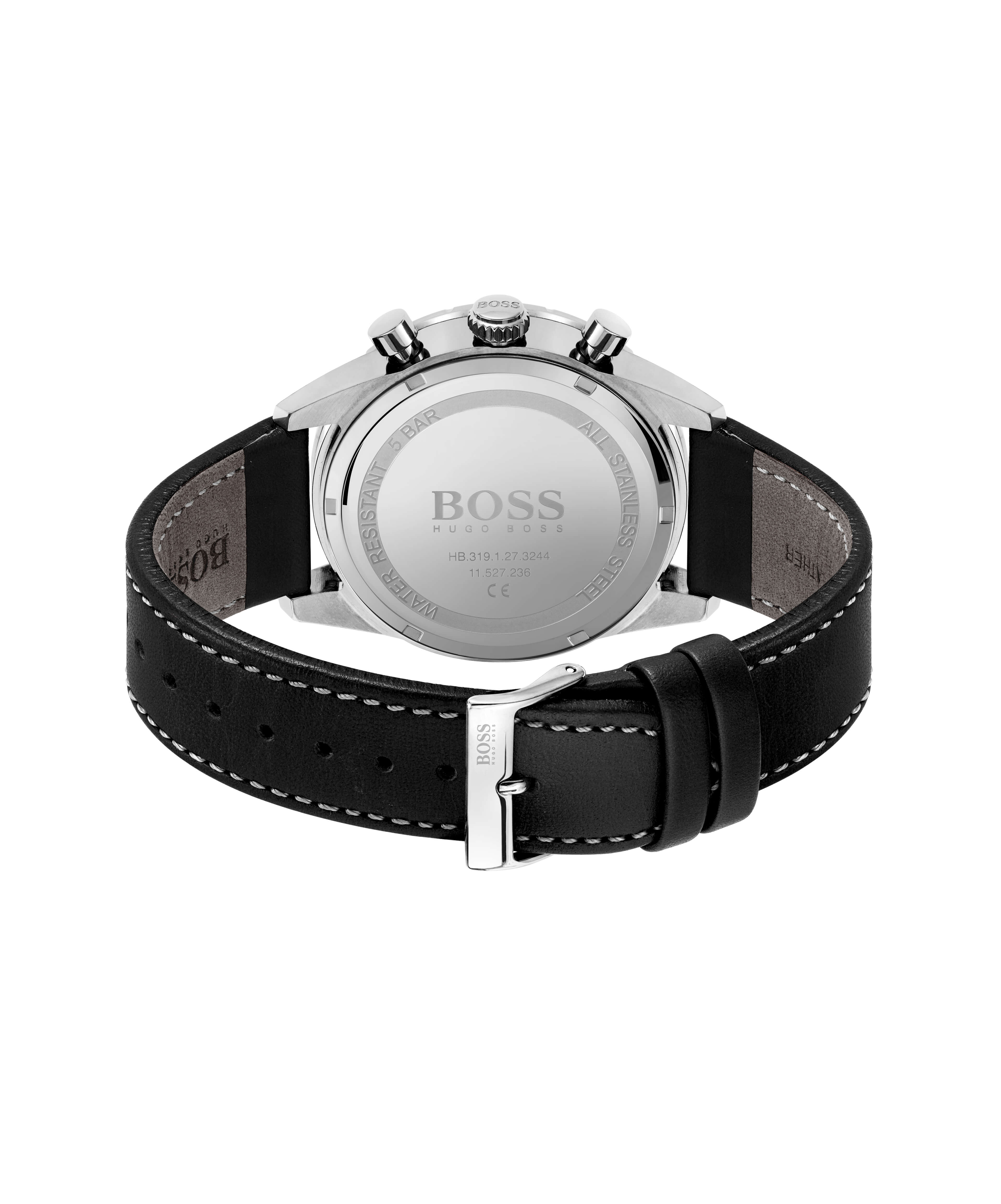 Pilot Edition Chrono Black Dial & Black Leather Strap Gents Watch