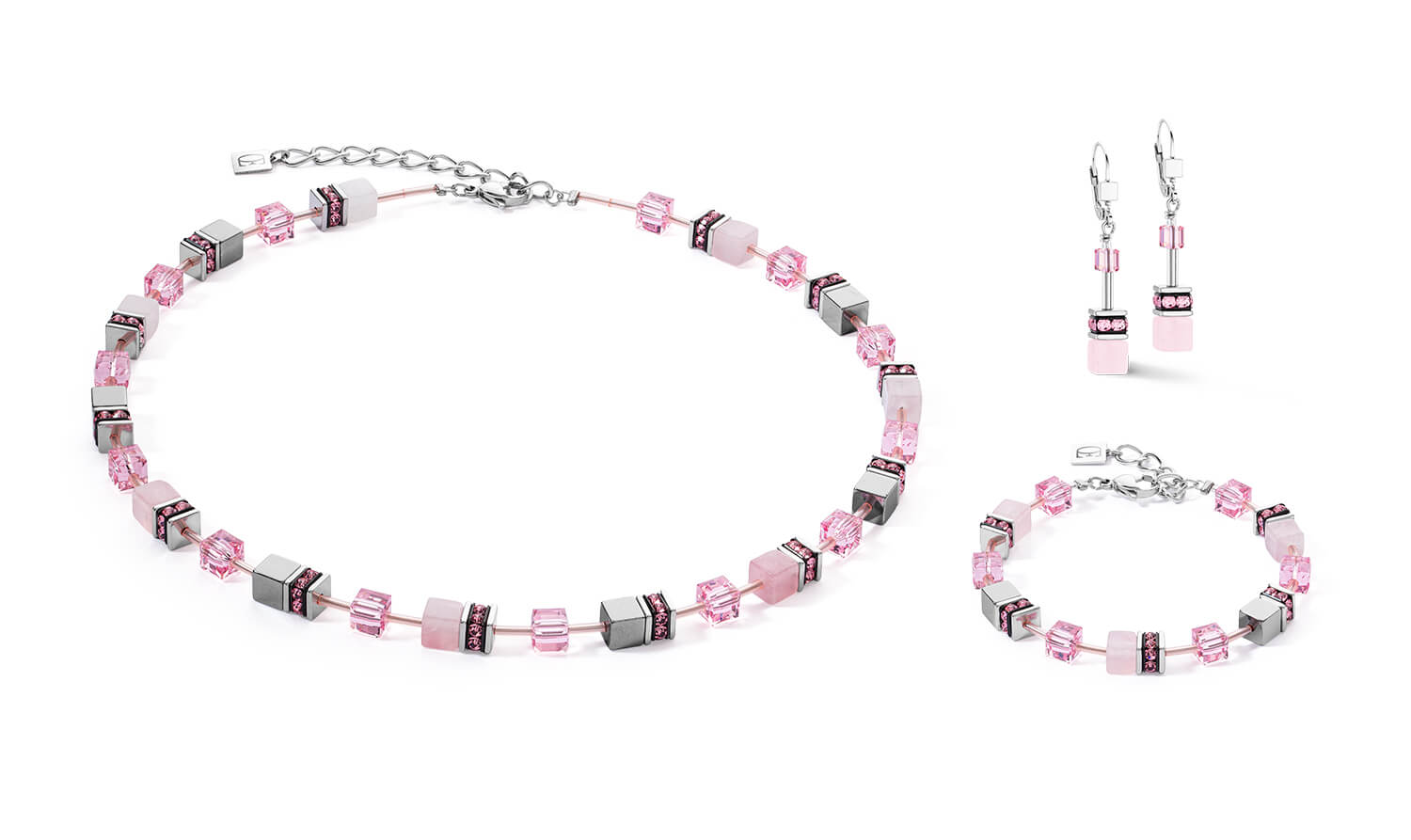 GeoCUBE Iconic Precious Necklace In Rose