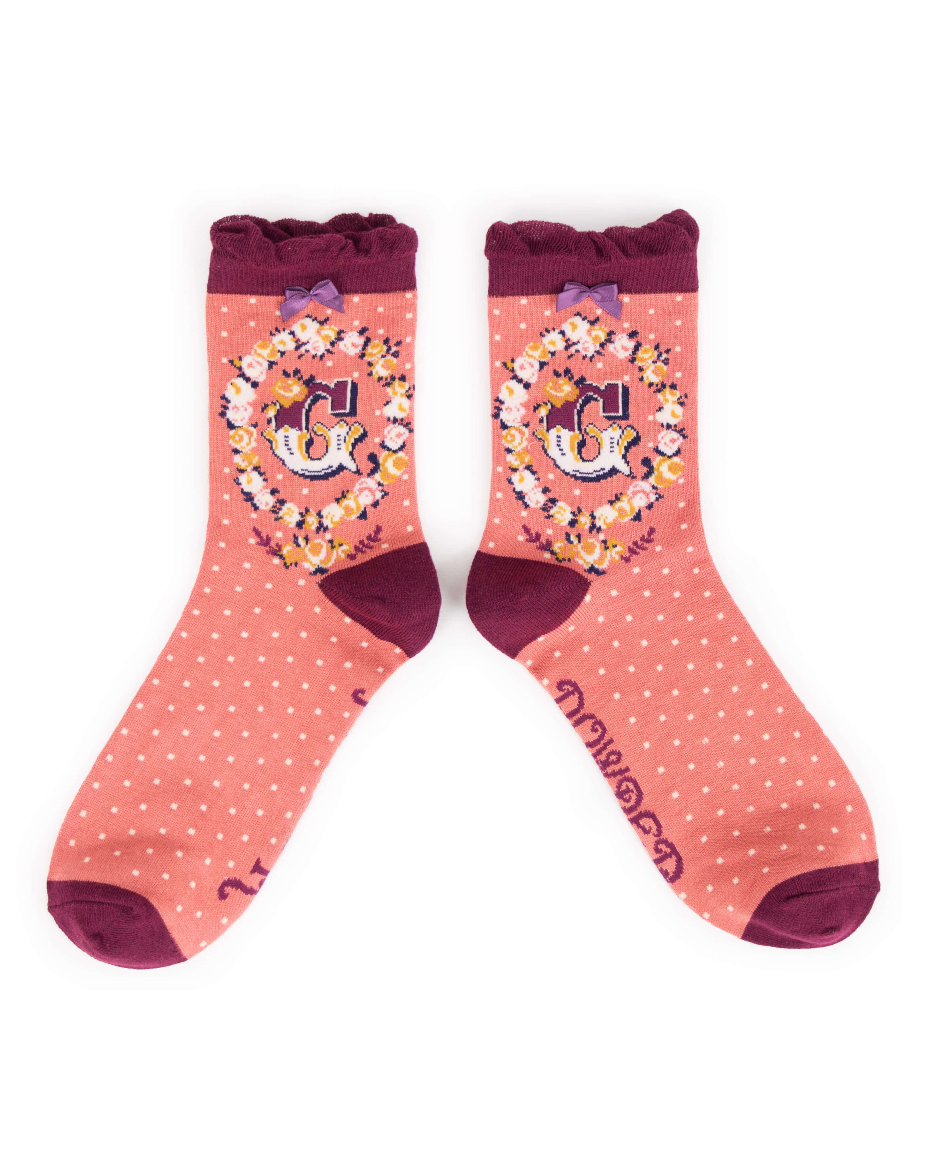 A-Z Ankle Socks - Letter G