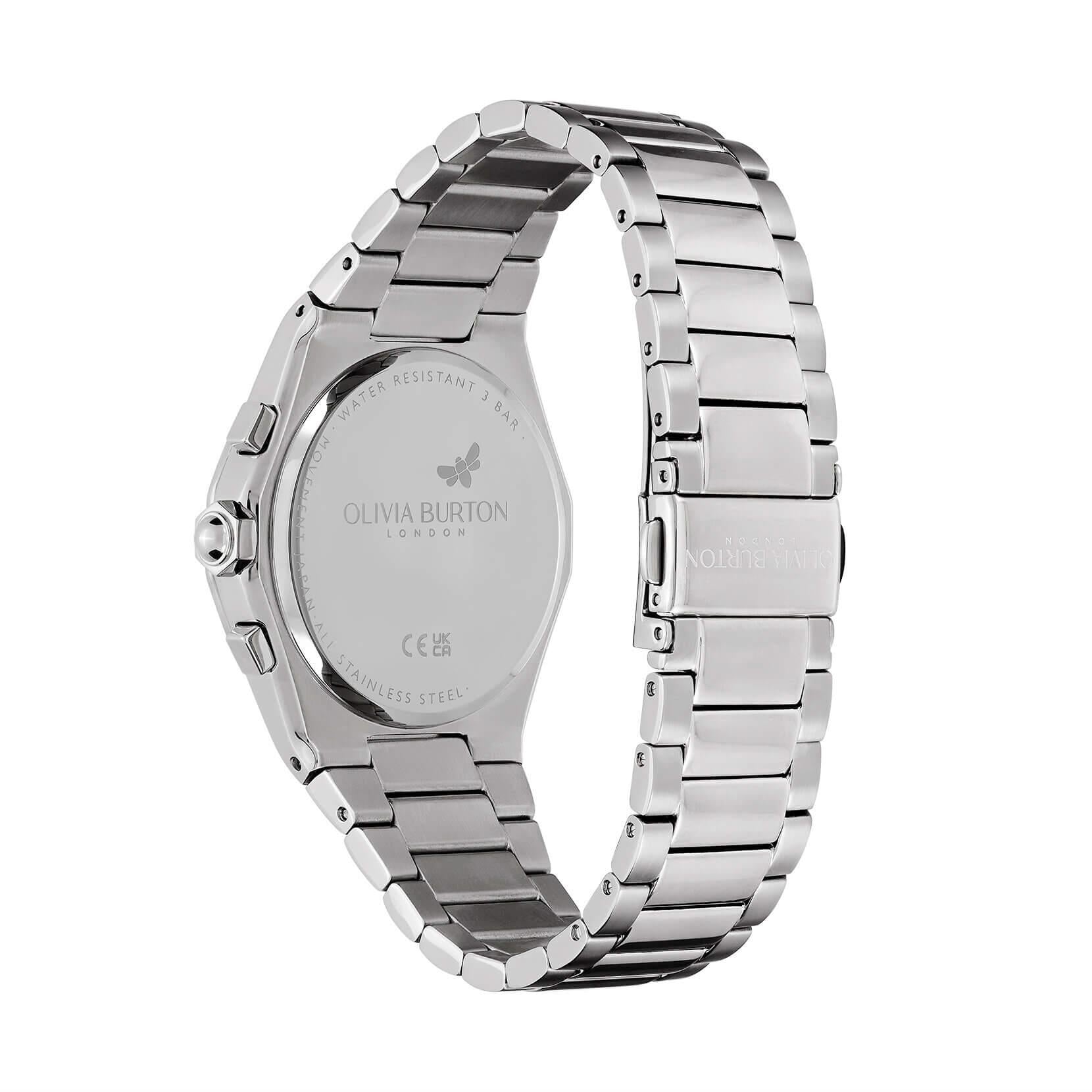 Hexa Multi-Function Rainbow & Silver Bracelet Watch