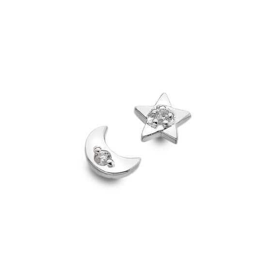 Origins Sparkling Moon & Star Stud Earrings