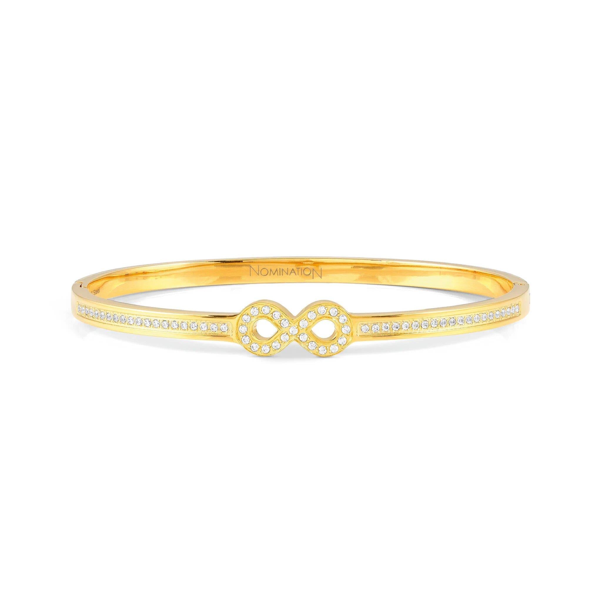 Pretty Bangle In YG With CZ Infinity