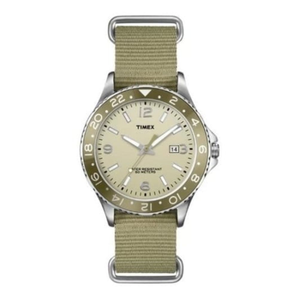Gents Olive Green Fabric Nylon Watch