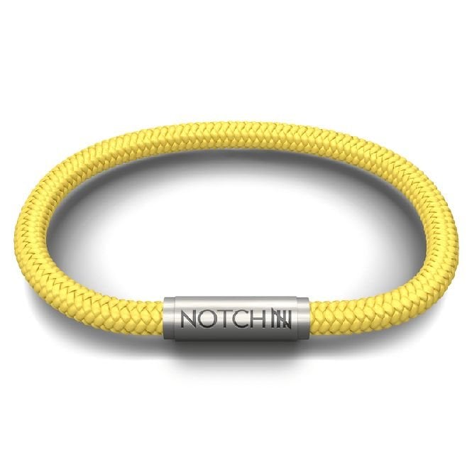 Solid Yellow Cord Stainless Steel Clasp Bracelet-Small