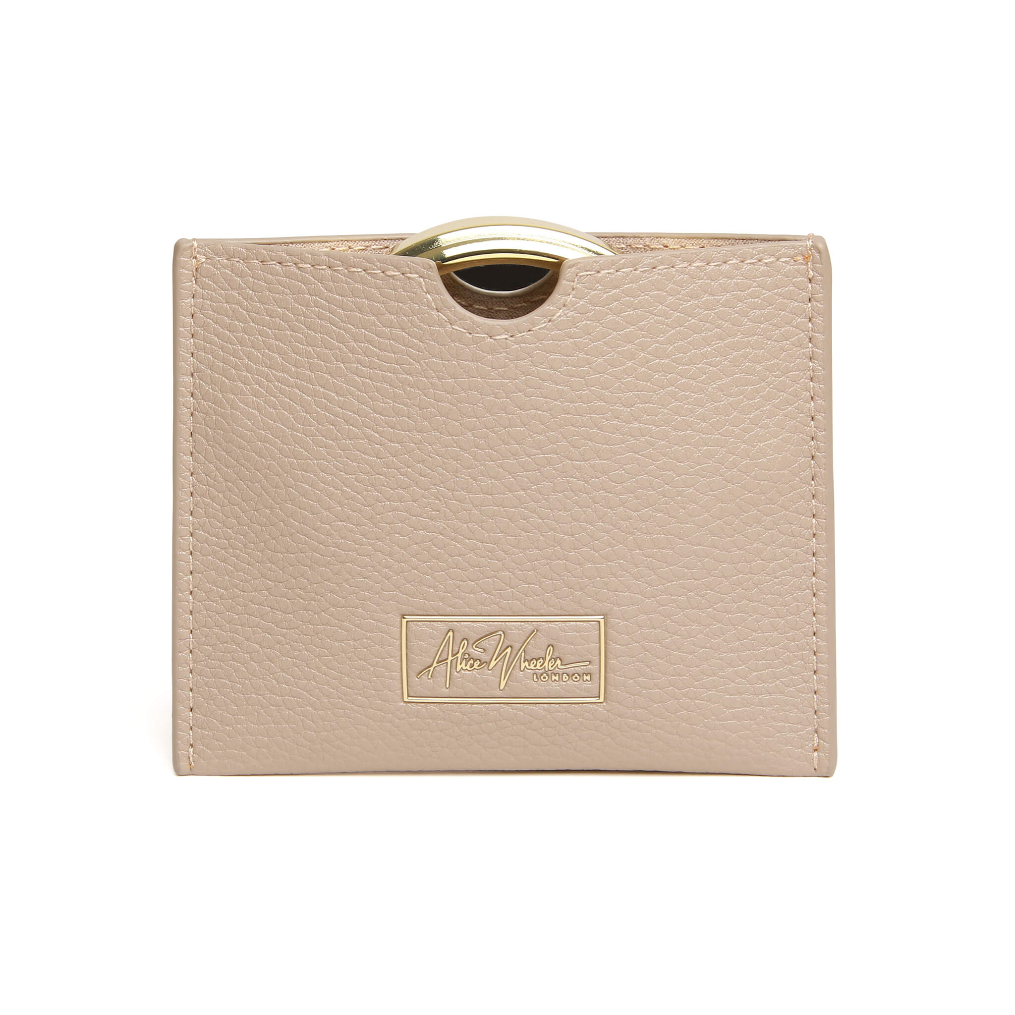 Mirror & Pouch In Stone - 7x Magnification
