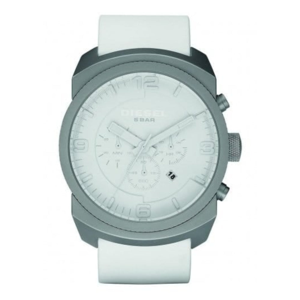 Gents White Silicone Chronograph Watch
