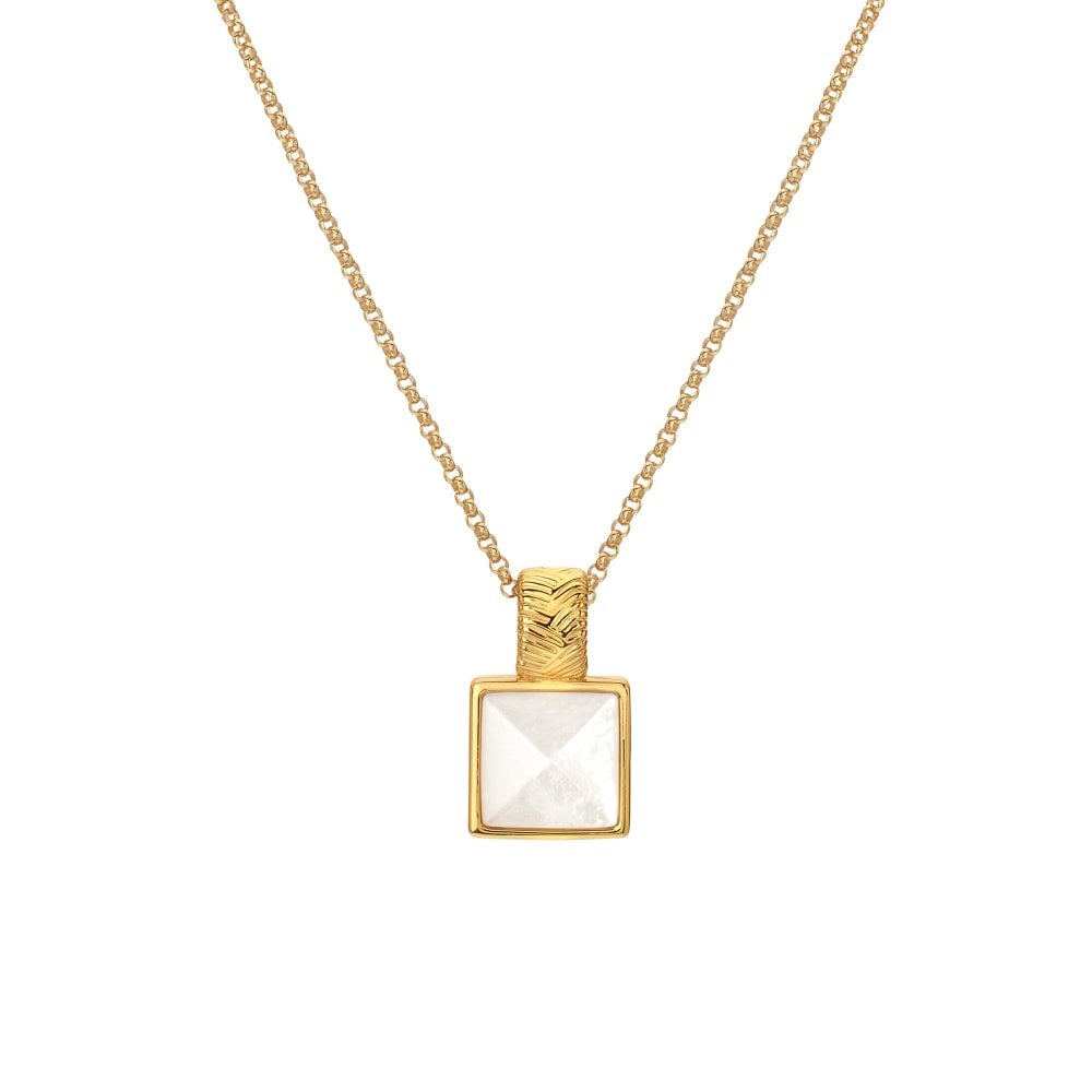 HD X GE Calm Mother of Pearl Square Pendant
