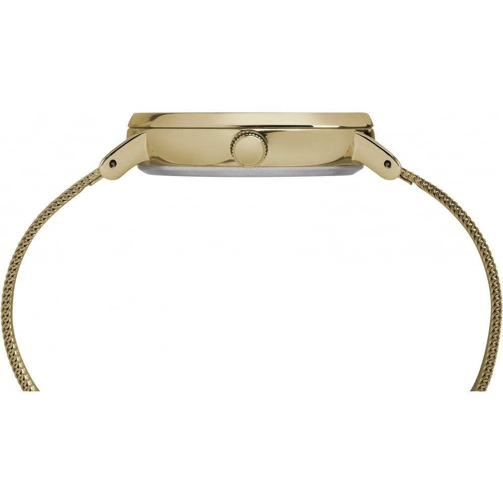 Fairfield Gold Plated White Dial & Mesh Bracelet Strap