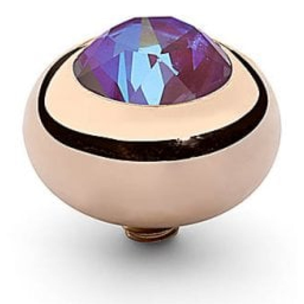 10mm Interchangeable Tondo Burgundy Delite Crystal Top in RG