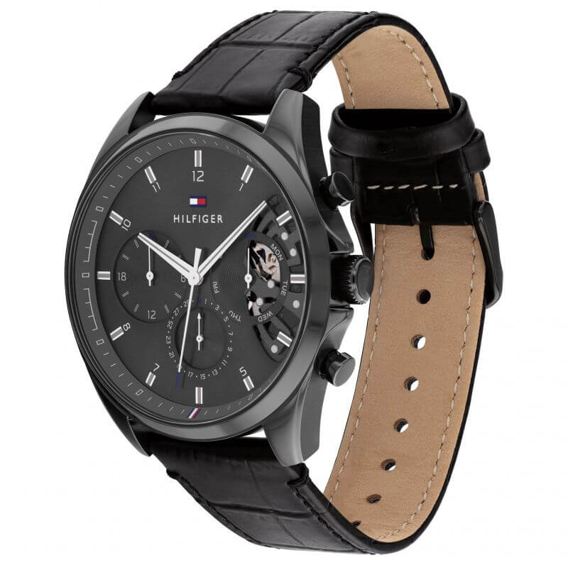 Baker Classic Ionic Plated Black Steel Gents Watch