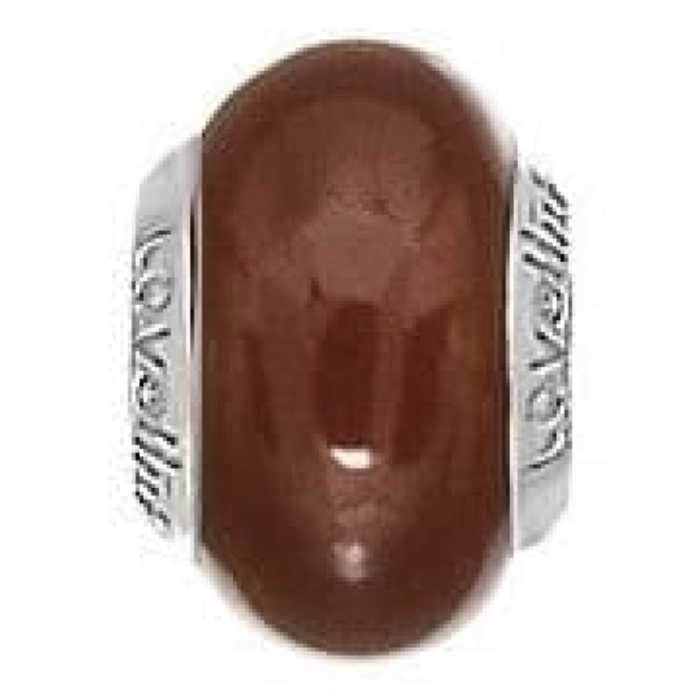 Sterling Silver 'Toffee' Murano Glass Link