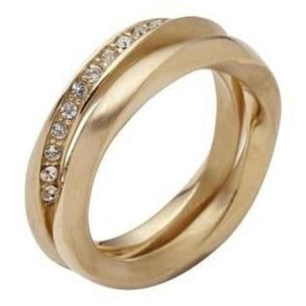 Stylish Gold Plated Stainless Steel DKNY Ring