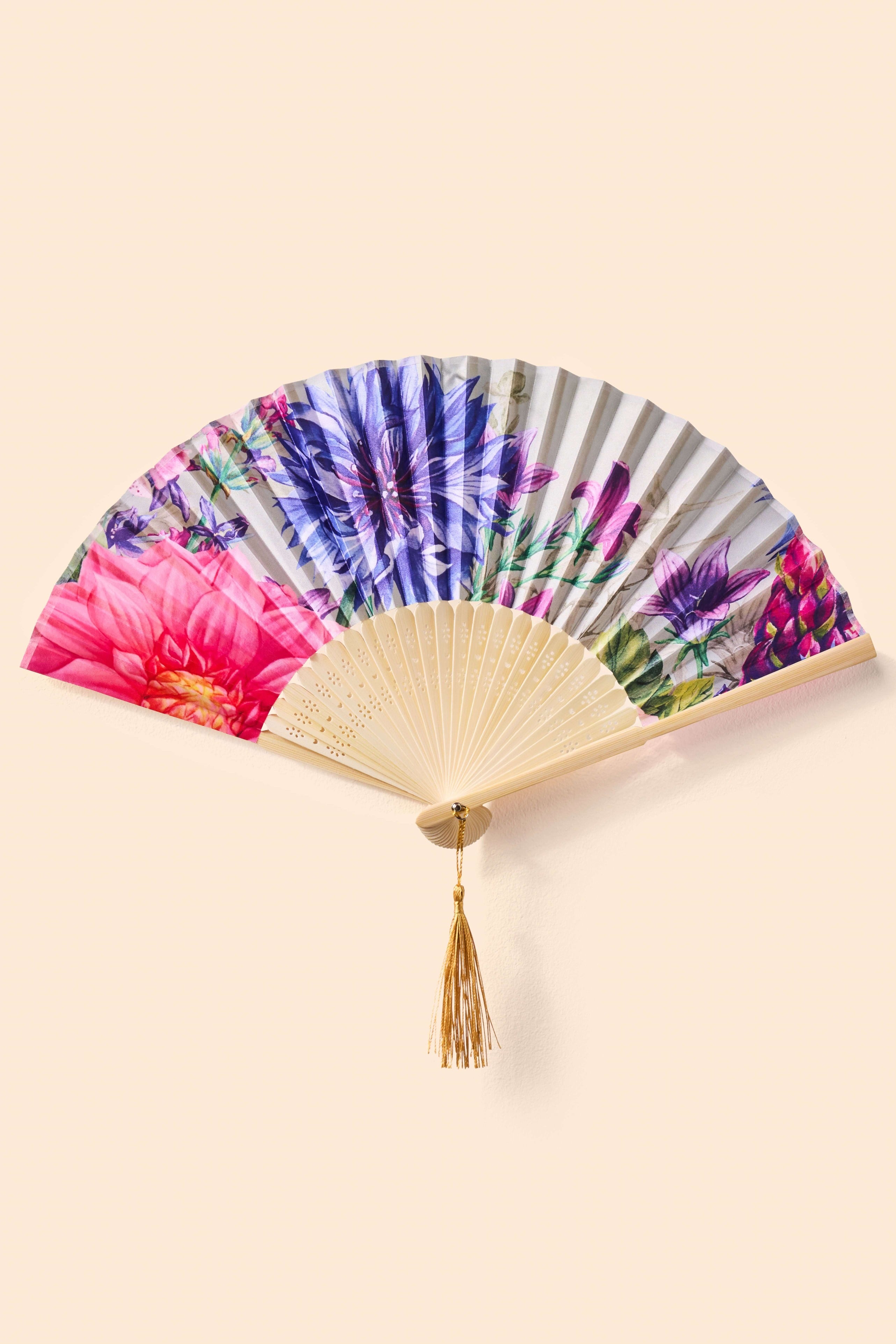 Bountiful Blooms Satin Fan