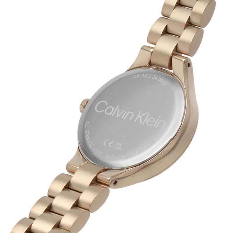 Linked Rose Gold Sunray Dial Rose Gold Plated Bracelet Strap Ladies Watch
