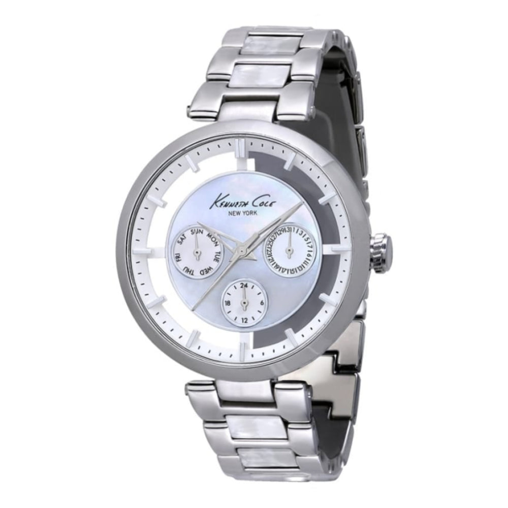 Womens multi dial bracelet watch with clear face