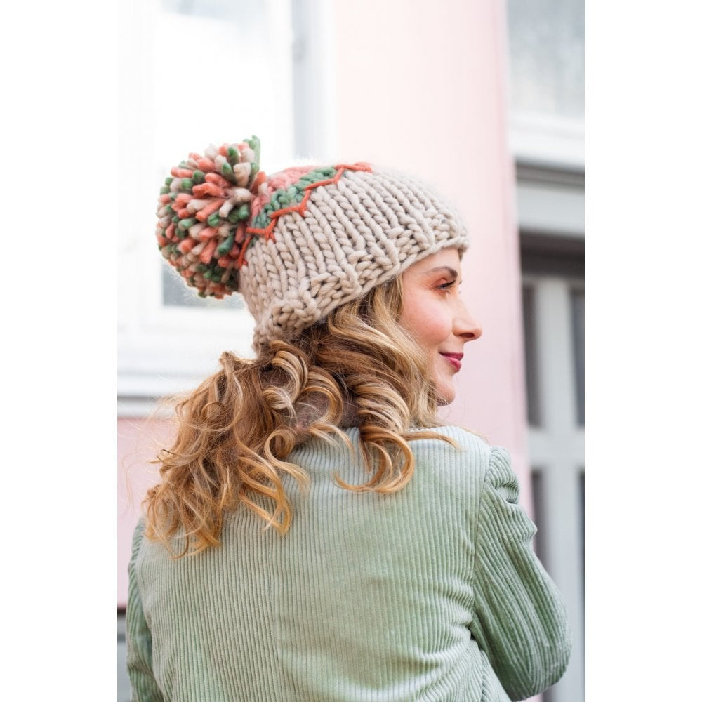 Agnetha Pom Pom Hat - Cream Mix