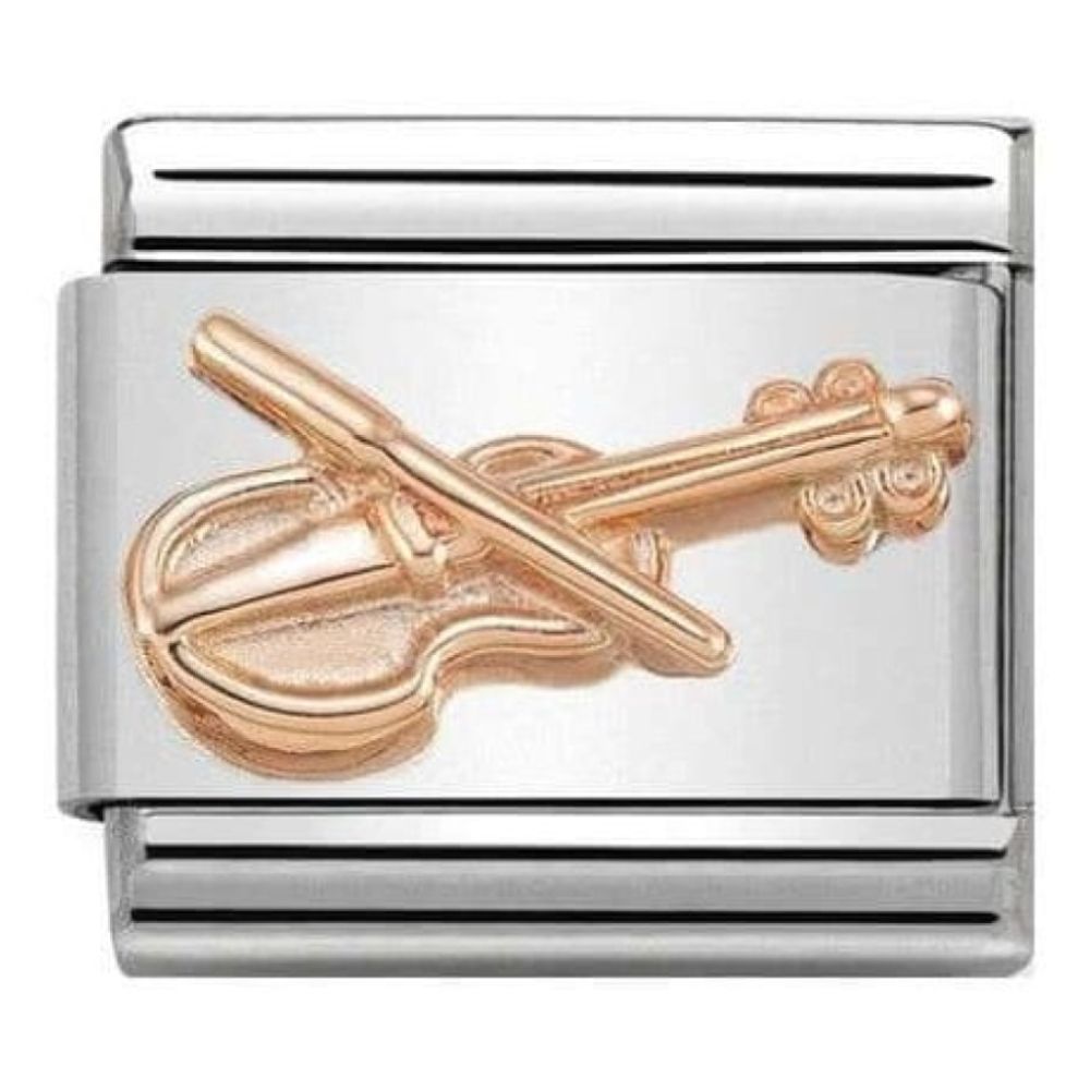Classic Symbols Violin 9k Rose Gold